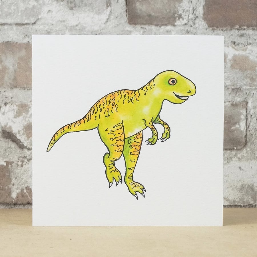 T-rex dinosaur blank card