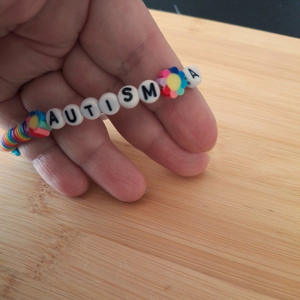 Autism Awareness Heishi Bracelet 