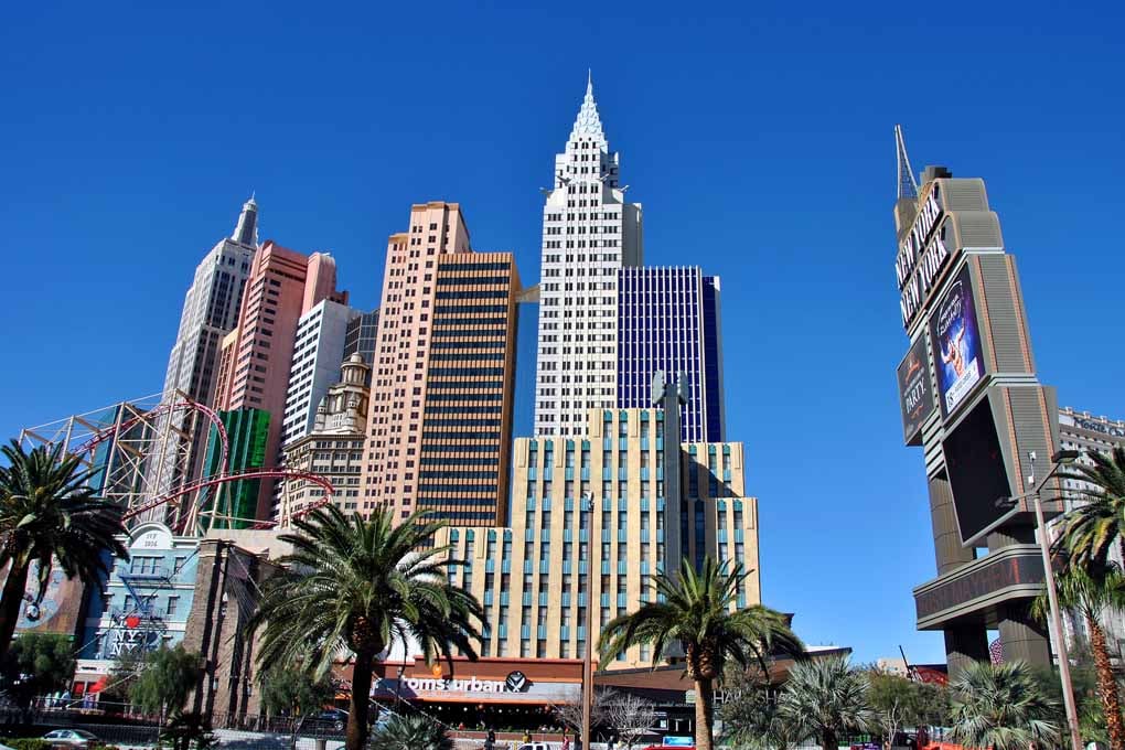 New York New York Hotel Las Vegas America 18"x12" Print