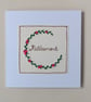 Retirement Card with Embroidered Flower Wreath - Image 2