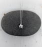Recycled Sterling Silver Star Pendant - Domed Silver Necklace - Image 2