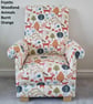 Kids Fryetts Woodland Animals Fabric Chair Armchair Orange Deer Fox Girl Boy - Image 2