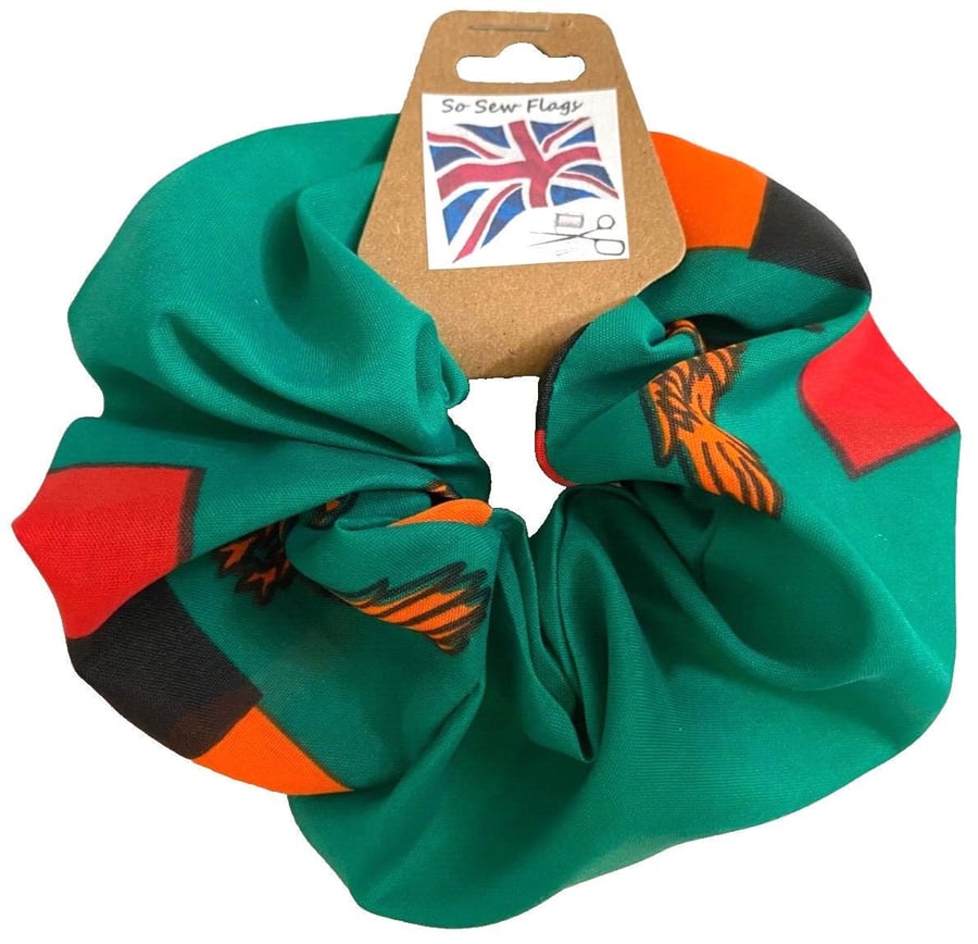 Zambia Flag Hair Scrunchie Scrunchies Accessory Band Elastic