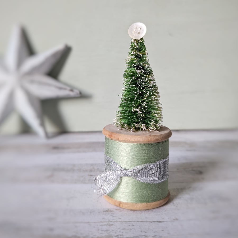 Vintage Bobbin Christmas Tree Decoration