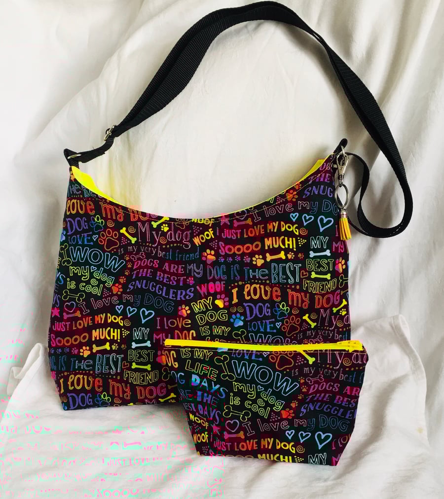 Boho Slouch Bag Set, Fun Soft Crossbody Bag, Slouch Shoulder Bag, Gift Ideas.