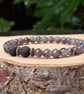 Amethyst Beaded Bracelet with bronze accents - Image 5