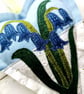 Bluebell Decorative freemotion Sewn Applique Padded Hanging Heart - Image 3