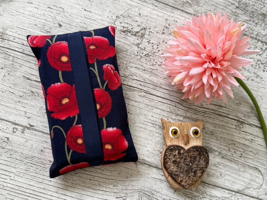 Fabric Pocket Tissue Holder - Travel Tissue Case - Reusable Tissue Pouch for Bag