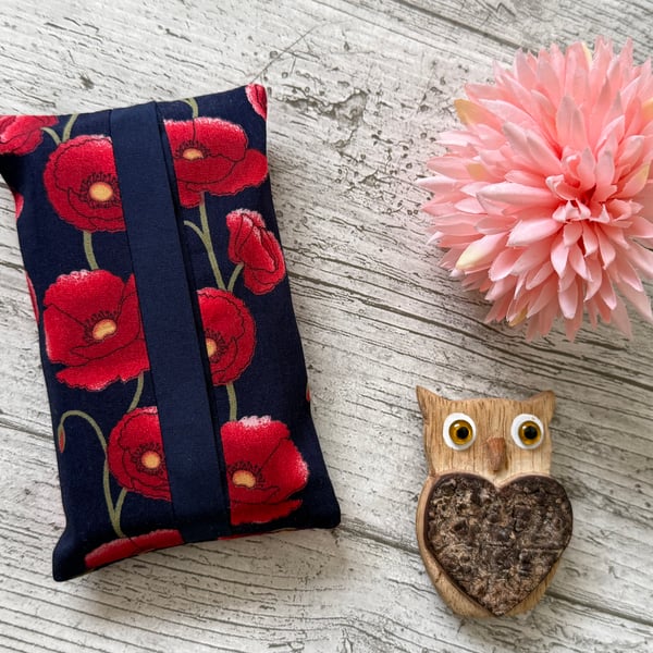 Fabric Pocket Tissue Holder - Travel Tissue Case - Reusable Tissue Pouch for Bag