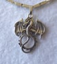 Square Tube Bead Necklace with Dragon Pendant - Image 7