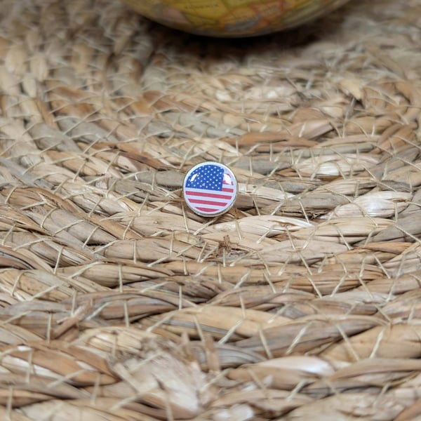 USA Flag Map Pin – American Travel Map Push Pin for Wooden Maps, United States