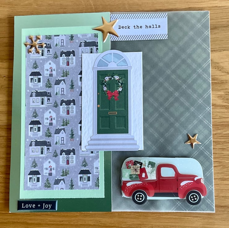 Card. Set of four contemporary Christmas cards.... Folksy