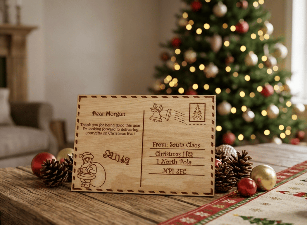 Letter from Santa, Personalised Wood Gift