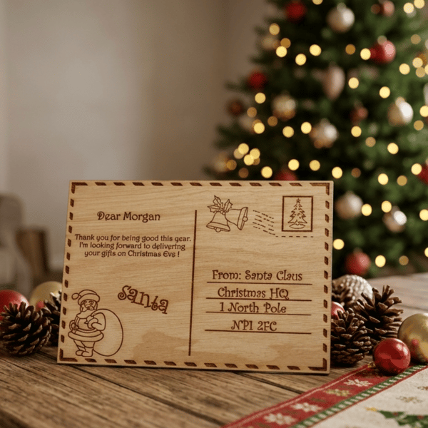 Letter from Santa, Personalised Wood Gift