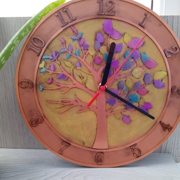 Tree of Life, Resin Art Clock, Wall Art, home decor, made in Sotland