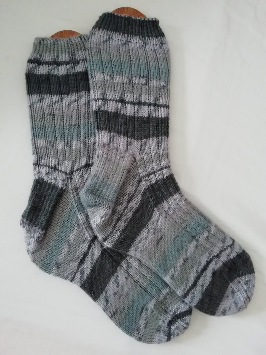 Hand knitted socks, LARGE, size 9-11