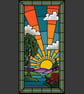 024 - Sunrise Stained Glass Window - Cross Stitch Pattern