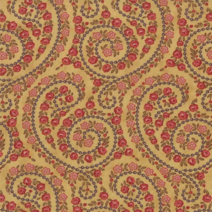Fat Quarter 'Vin du Jour' paisley fabric by 3 Sisters for Moda 