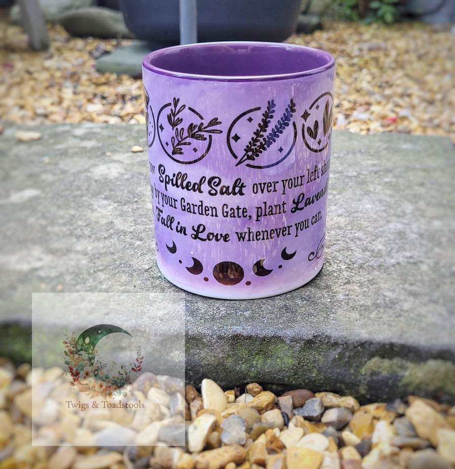 Practical magic quoted purple mug 