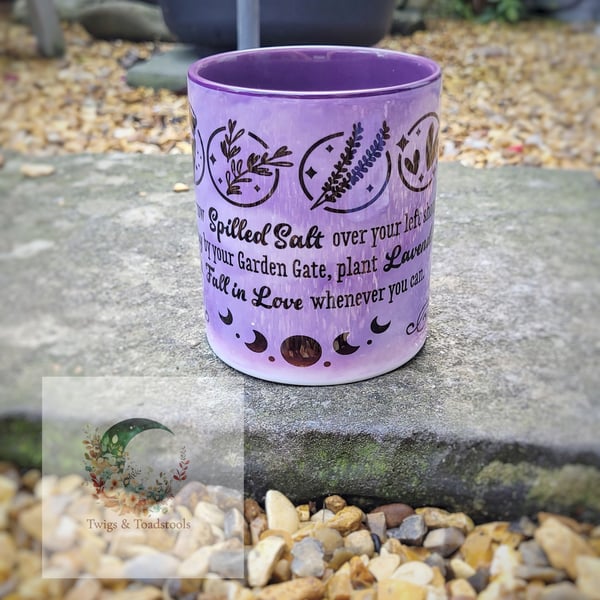 Practical magic quoted purple mug 