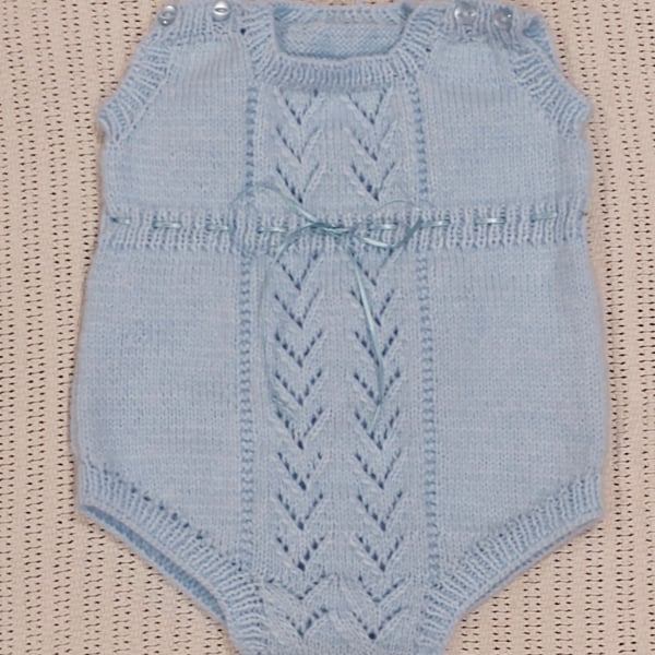Baby knitted romper set