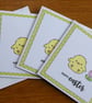 Pack of 3 Mini Easter Cards - Chick - Green Polka Dots - Image 7