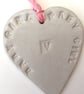 Loveheart hanger, ceramic lovehearts, gift idea, home decor, pottery - Image 2