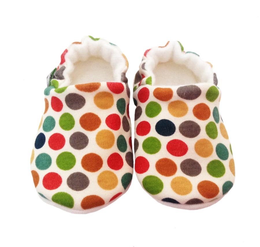 Baby Pram Shoes DOTTIE Boys Girls soft soled Kids Slippers Unisex GIFT IDEA 0-9Y
