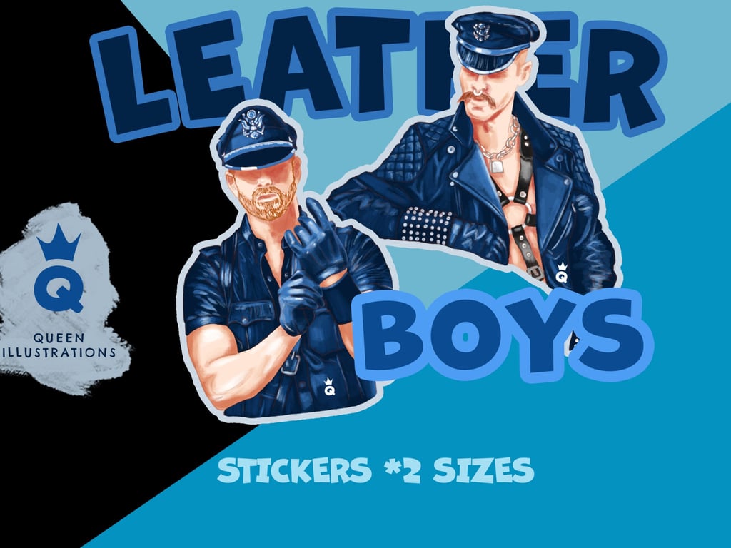 LEATHER BOYS stickers