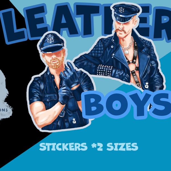 LEATHER BOYS stickers