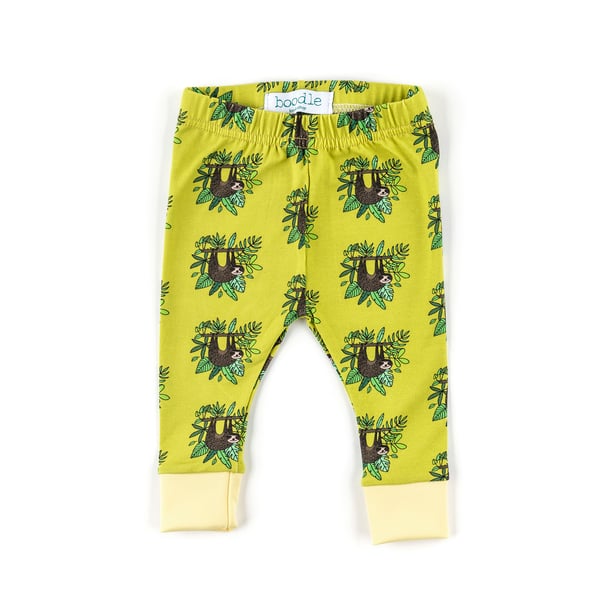 Organic sloth baby leggings