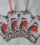 Set of 4 Christmas Robin Gift Tags