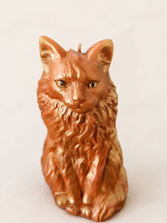 Handmade Cooper Cat Candle 