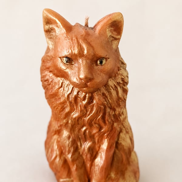 Handmade Cooper Cat Candle 