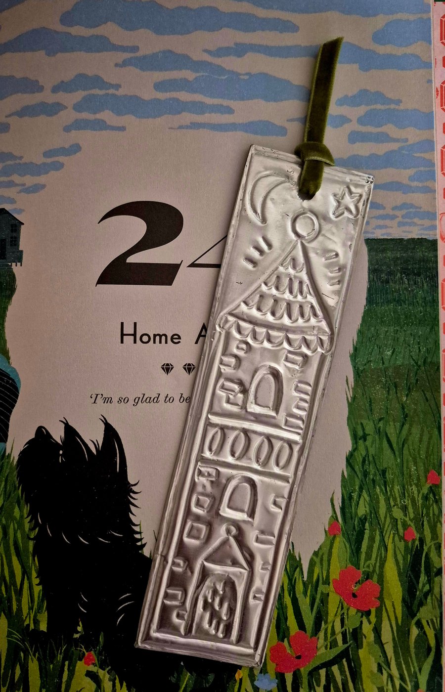 Unique embossed metal bookmark