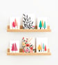 Pack of 6 -  Flowers & Trees - A6 White Linen Note Cards & Envelope Set