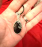 Blue John Fluorite, Silver-Plated Wire Wrapped Pendant - Image 3