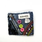 Adorable brooch pin, up-cycled brooch, brooch, pin, accessory