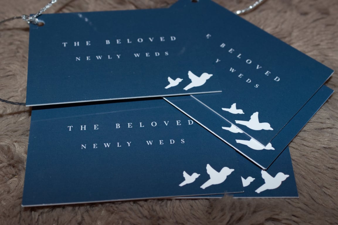 5 Pack 'Turtle Dove Love' Gift tags