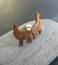 Alpaca stud earrings, Copper llama jewellery - Image 3