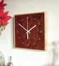 Square Wooden Wall Clock, handmade in Burr Madrona, Sycamore and Old Ebony. - Image 2