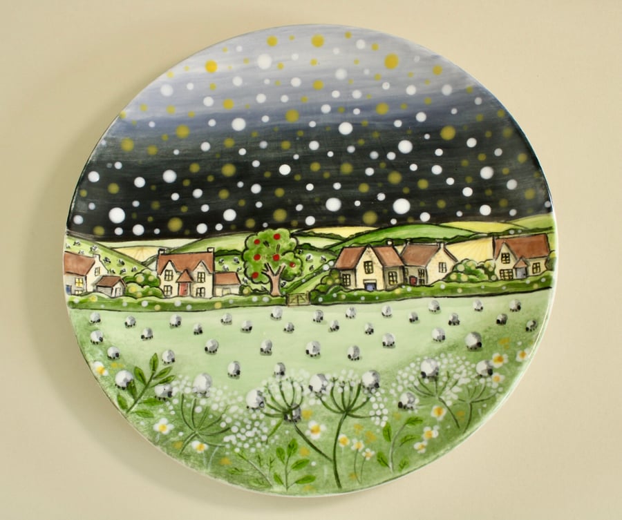 Starry night plate