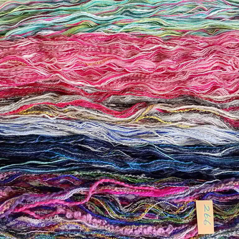 Weaving yarns, thrums and fibres, textured creative threads