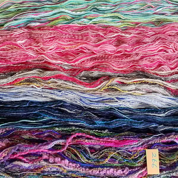 Weaving yarns, thrums and fibres, textured creative threads