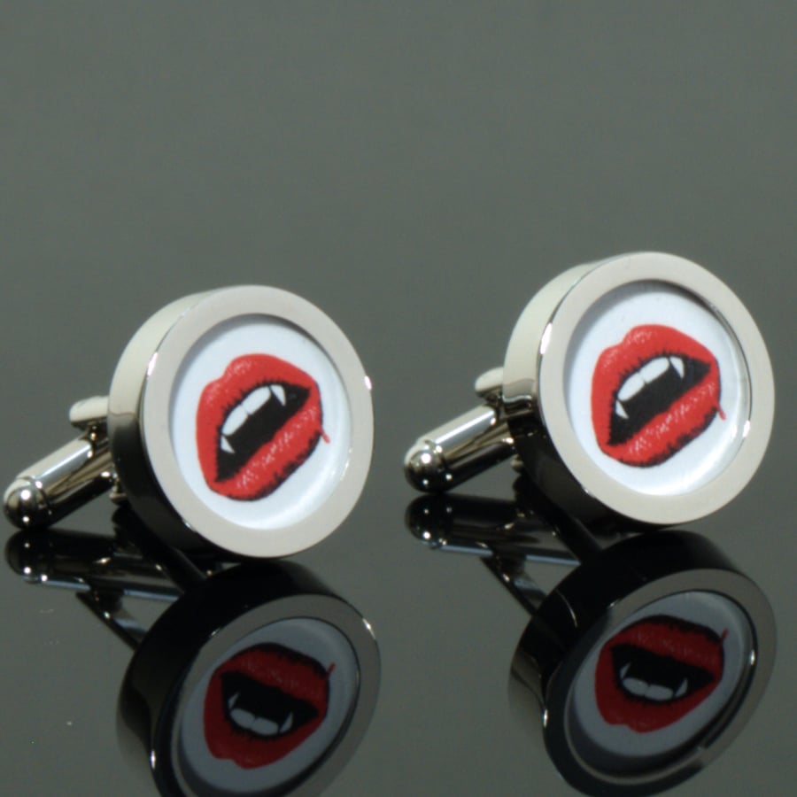 Vampire Lips Cufflinks