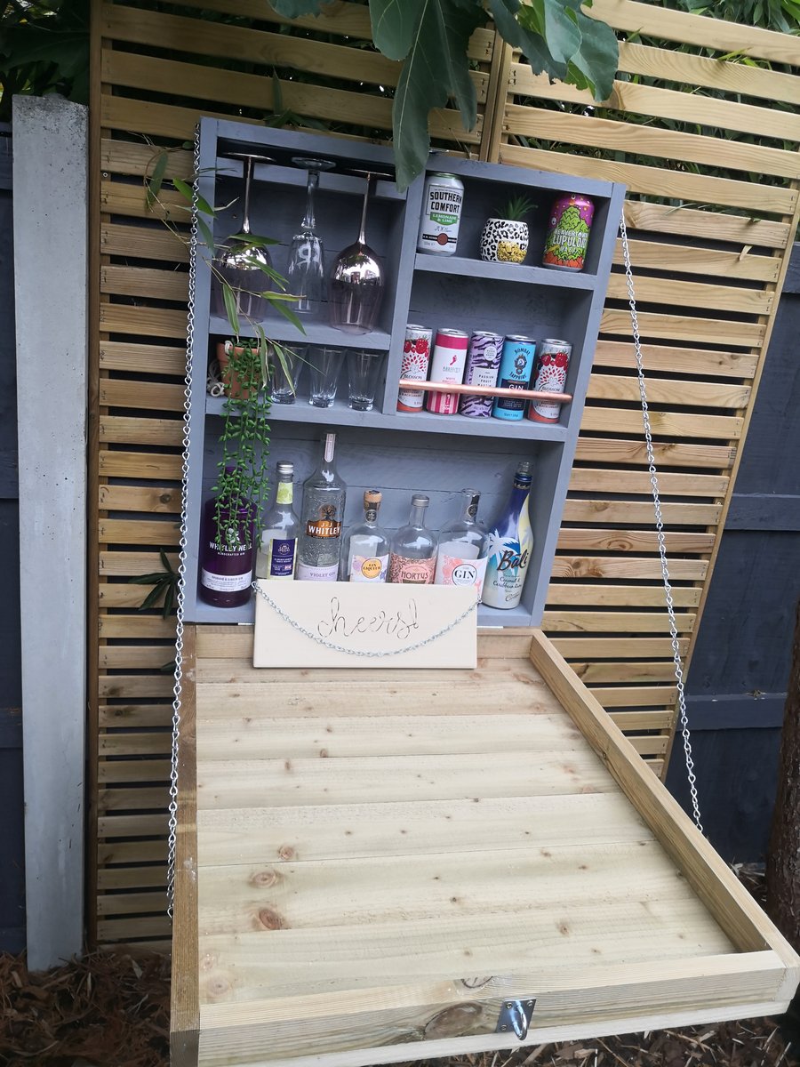 Medium garden wall bar. Twotone Folksy