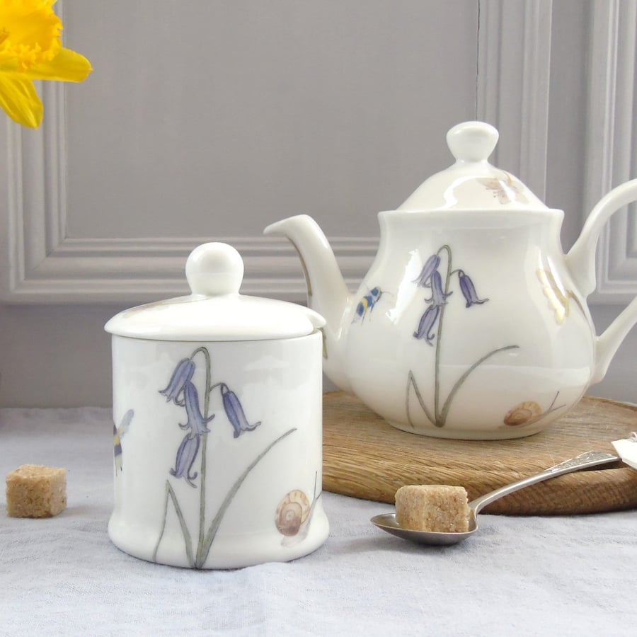 spring flower sugar pot 