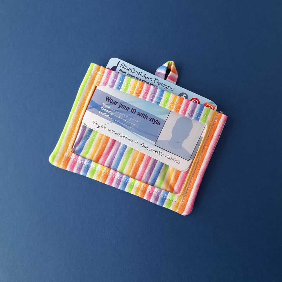 ID holder, Teacher Gift, Rainbow ID card - Free P&P