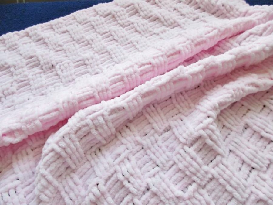 Pink Textured Baby Blanket
