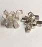 Cubism studs handmade in Silver - Image 4